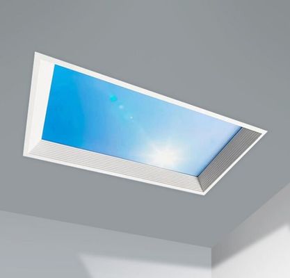 トップスン 人工 天井照明 LEDパネルライト オフィスフレーム 天井照明 300x1200 青空 白雲
