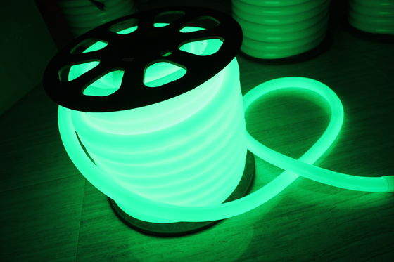高明るさ LED ネオンフレックスライト 緑色 110v 25mm 屋外用
