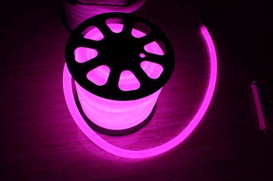 360度丸 100LEDs/m 25m スロール紫色 110V ネオンフレックスライト 防水