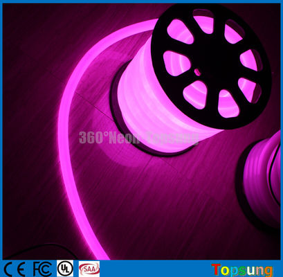 82フィートスピル 24V 360度の紫色 LED 室用ネオンライト 25mm 丸いダイア トールセラー
