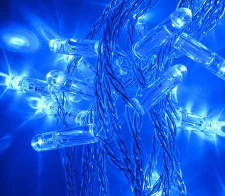 10m 接続可能 防寒 ブルー LED ストリング 100 ランプ IP65