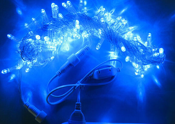 10m 接続可能 防寒 ブルー LED ストリング 100 ランプ IP65