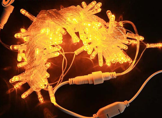 10m接続可能 5mm LED クリスマスライト フローリングストリング 黄色い防寒泡 PVC