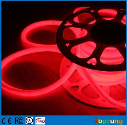220v 360度 赤色発光 LED ネオン丸型フレックスチューブ D16mm 120LEDs/m