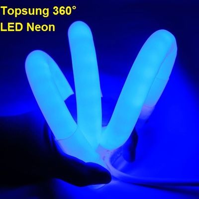 16mm 360度の丸 LED ネオンチューブ 青色 柔軟な装飾灯 24V