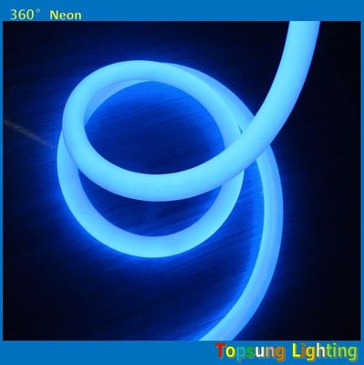 IP67 110 ウォルト dmx LED ネオンロープ 16mm 360 度 丸型フレックスライト 青