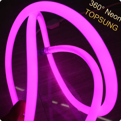 360ラウンド ミニ柔軟ネオンフレックス LEDストライプライト リボンピンク紫色 24v