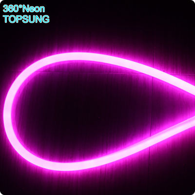 360ラウンド ミニ柔軟ネオンフレックス LEDストライプライト リボンピンク紫色 24v