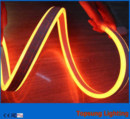 トップスング照明 12v オレンジ 100m ミニダブルサイド LED ネオンロープストライプ 防水 8.5*18mmライト