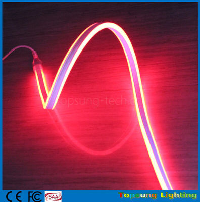 100m赤色ミニ LEDロープストライプ 110V 8.5*18mm 4.5w LED 双面柔軟ネオンライト