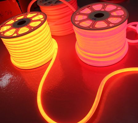 24v オレンジ LED フレキシブルチューブ 柔らかい 360 LED ネオネオンフレックスストライプ 防水外用ロープ 2835 smd