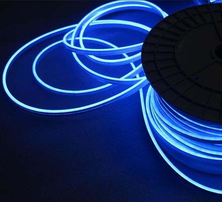 ミニサイド発光シリコン防水 12v LED 室外ネオンフレックスストライプ照明 6mm 青