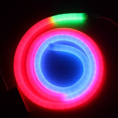 RGB ピクセル LED ネオンデジタル 360 度 ネオンフレックスチューブ P943 DMX ストライプ 18mm ダイア