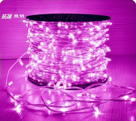 低電圧で電源を供給する LED ストリングライト ピンク色 クリスマス LED 100mストリング 666LED