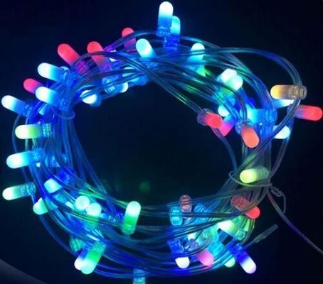 LED電球ストリング 屋外 100m 12V RGB 変色 LED フェアリーストリングライト クリスマスクリップストライプ