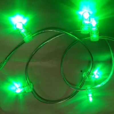 緑色PVCクリスタルワイヤ DC 12Vクリップライト 1000LEDs フェアリーライトストリング 100m/ロール LED芽ライト